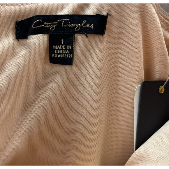 CITY TRIANGLES WOMEN/ YOUNG GIRLS DRESS SIZE 1COLOR ORANGE MELON CAP SLEEVE - Picture 12 of 13